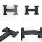 Hermes Knit Belt Sprint M Monochrome H Buckle Blue Black Man — view 8