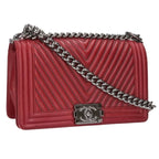 Chanel 25 Chevron Lambskin Chain Shoulder Bag — view 2