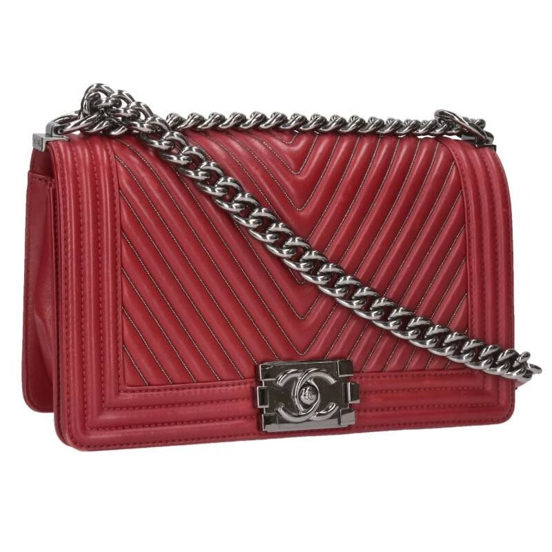 Chanel 25 Chevron Lambskin Chain Shoulder Bag — view 2