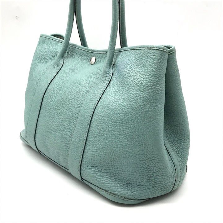 Hermes Garden Party PM Negonda Tote Purse Blue — view 2