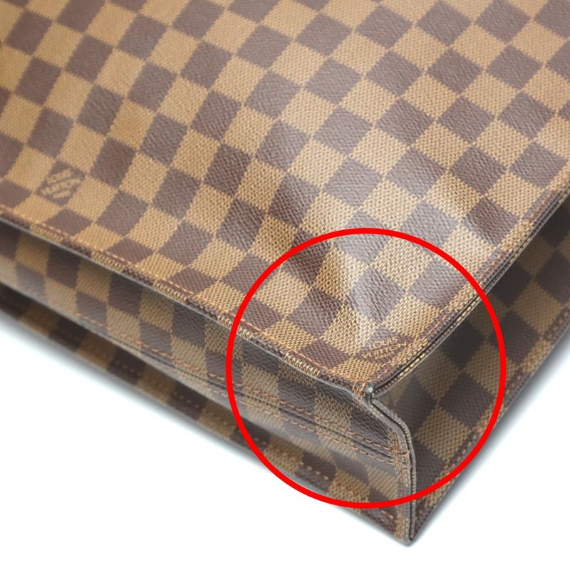 Louis Vuitton Damier Tote Bag Sac Plat Handbag Ebene — view 7