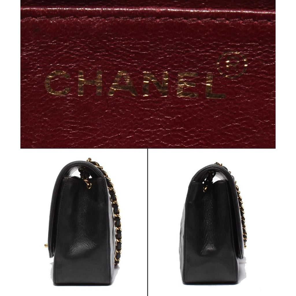 Chanel Chain Shoulder Bag Diana Flap Lambskin Gold Crossbody 25 Quilted — view 4