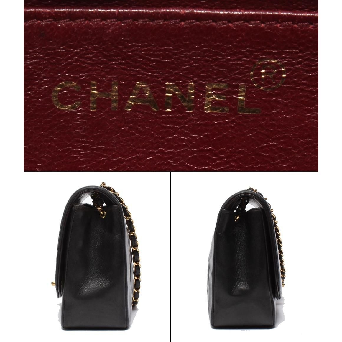 Chanel Chain Shoulder Bag Diana Flap Lambskin Gold Crossbody 25 Quilted — view 4