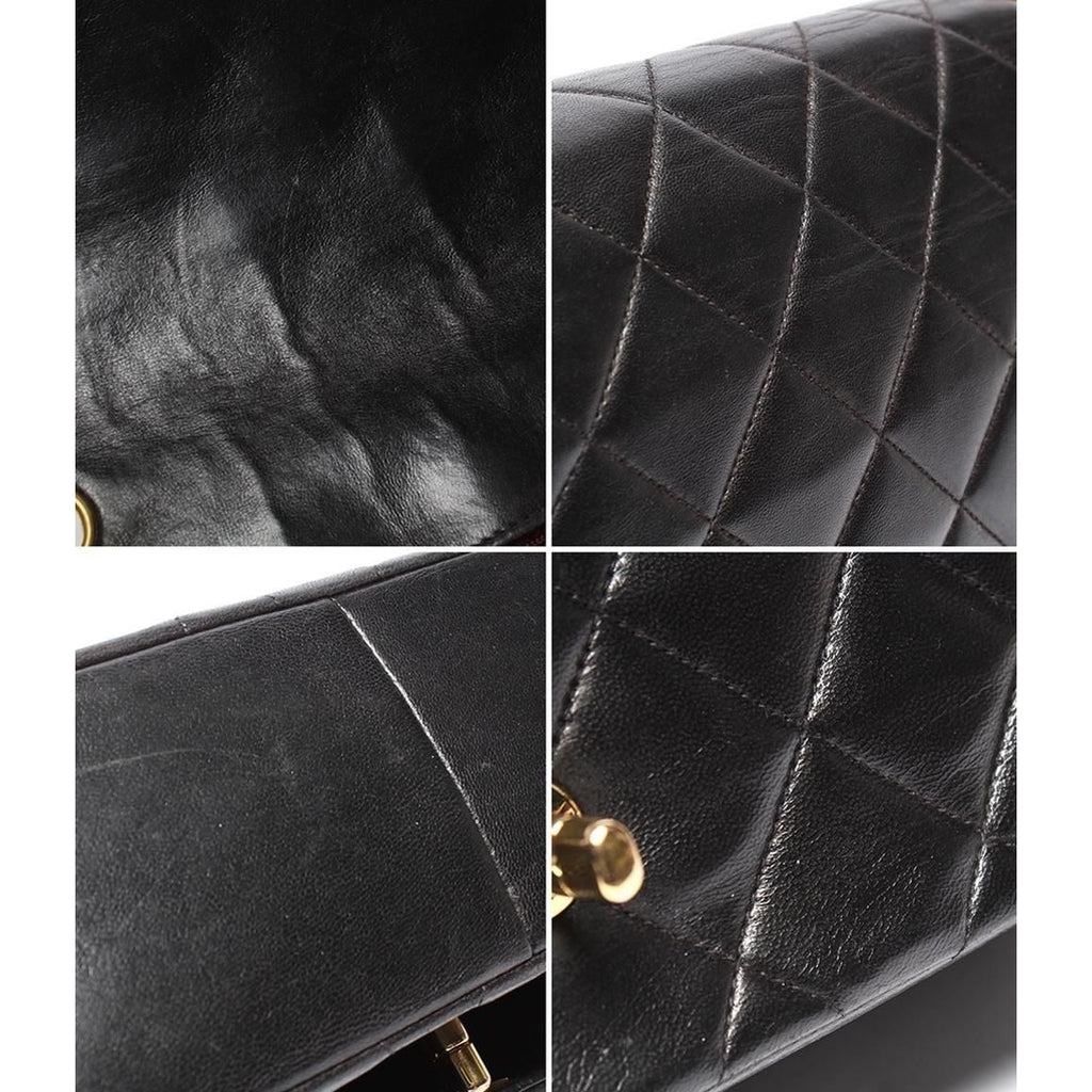 Chanel Chain Shoulder Bag Diana Flap Lambskin Gold Crossbody 25 Quilted — view 9