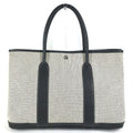 Hermes Tote Bag Garden Party PM Toile Ash Black