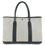 Hermes Tote Bag Garden Party PM Toile Ash Black