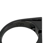 Fendi Ring Logo Letta 7 Aj272 M Size Black — view 8