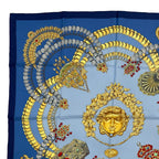 Hermes Scarf Silk Carre 90 Kosmima Space Blue — view 2