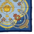 Hermes Scarf Silk Carre 90 Kosmima Space Blue — view 5