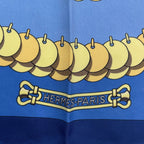 Hermes Scarf Silk Carre 90 Kosmima Space Blue — view 6