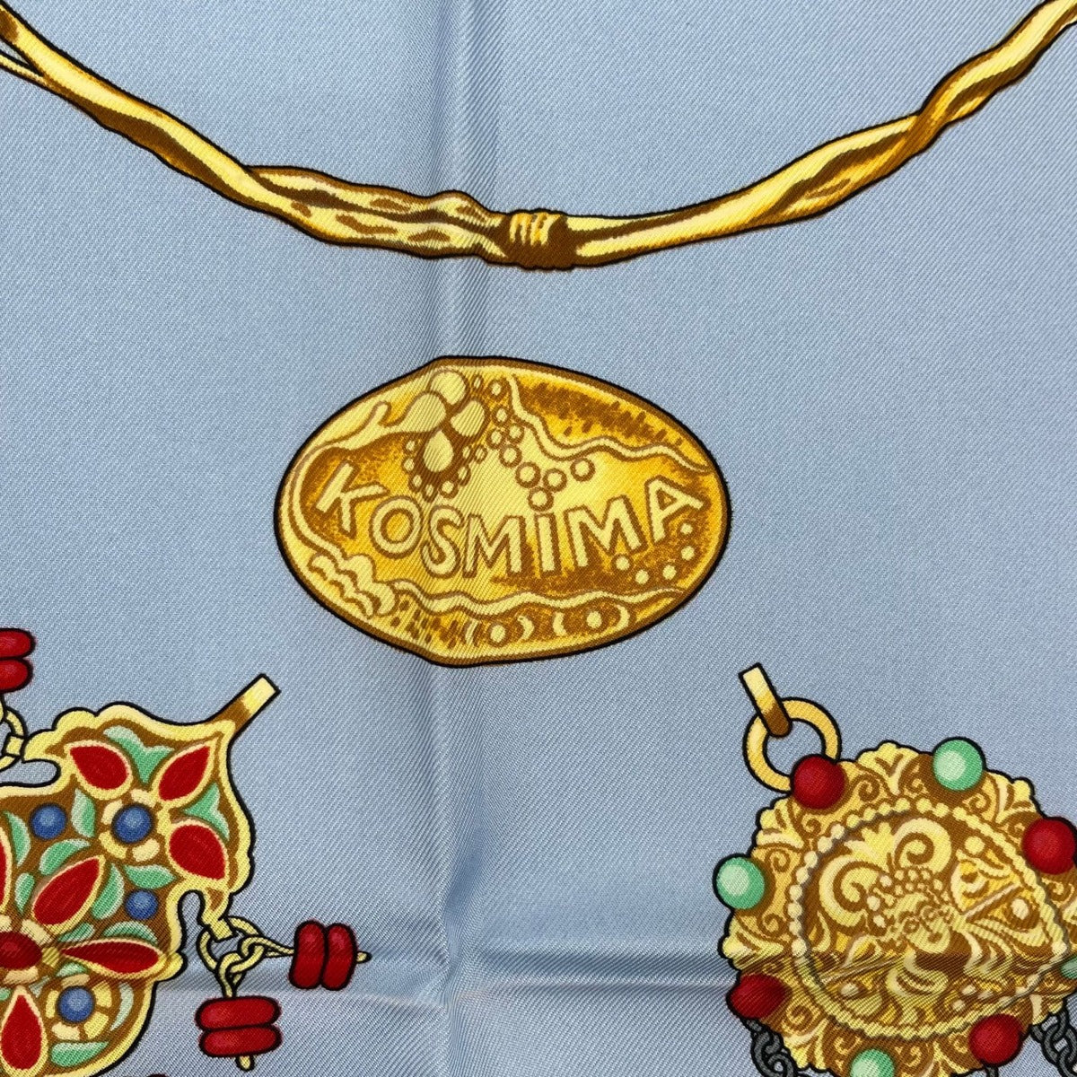 Hermes Scarf Silk Carre 90 Kosmima Space Blue — view 7