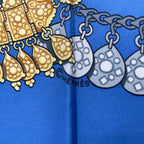 Hermes Scarf Silk Carre 90 Kosmima Space Blue — view 9