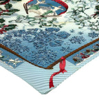 Hermes Scarf Pleated Silk Neige D'antan Last Year's Snow Blue — view 5