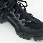 Christian Dior D-connect Sneakers Shoes Rubber Fabric Leather Black Logo — view 9