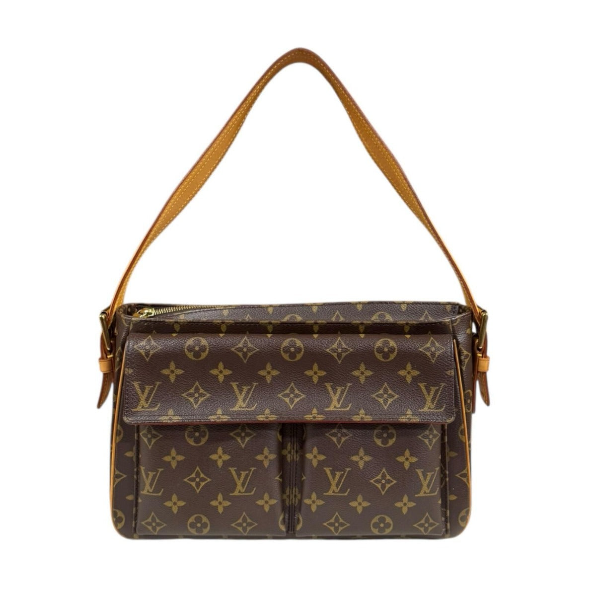 Louis Vuitton Viva-Cite GM Monogram Shoulder Bag Canvas Brown Viva Cite