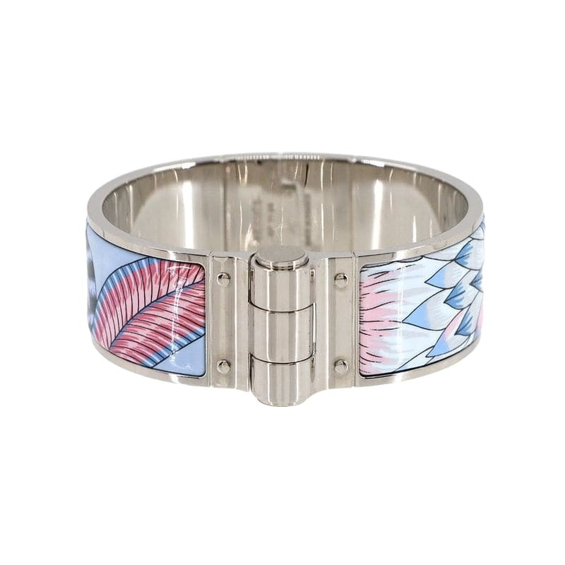 Hermes Charniere Large Bangle Multicolor Silver Accessory