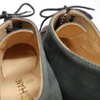 Chanel Booties Chunky Heel 14 A C7257 Lace Up 36 Leather Wood-like — view 8