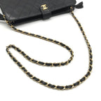 Chanel CC Logo Quilted Tassel Chain Tote Black — view 6