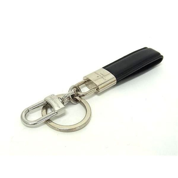 Louis Vuitton Key Holder Dragonne Padlock Black Leather Metal — view 5