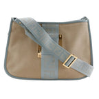Fendi FF 8 Bt084 Canvas Beige Light Blue Shoulder Bag — view 3