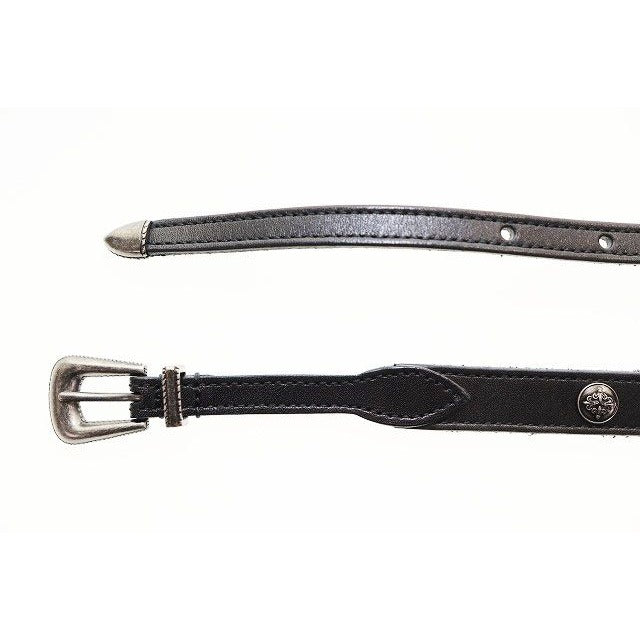 Saint Laurent Paris Narrow Belt Leather Western Black Aa — view 2