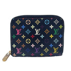 Louis Vuitton Zippy Coin Purse Monogram Multicolor Noir Leather Black Beige