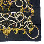 Hermes Scarf Silk Carre 90 L'instruction du Roy Imperial Studies Black — view 5
