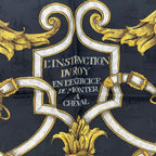 Hermes Scarf Silk Carre 90 L'instruction du Roy Imperial Studies Black — view 6