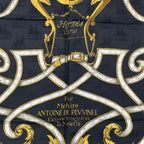 Hermes Scarf Silk Carre 90 L'instruction du Roy Imperial Studies Black — view 7