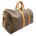 Louis Vuitton Keepall Bandouliere 50 Monogram Leather Brown Light Boston — view 2