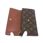 Louis Vuitton Long Wallet Monogram Pochette Porte Monet Cles Di Brown — view 4
