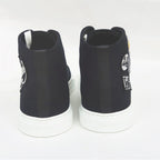Hermes Iriko High Cut Sneakers Canvas Leather Black White Size 38 — view 6