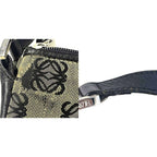 Loewe Anagram Canvas Shoulder Bag Beige Black — view 8