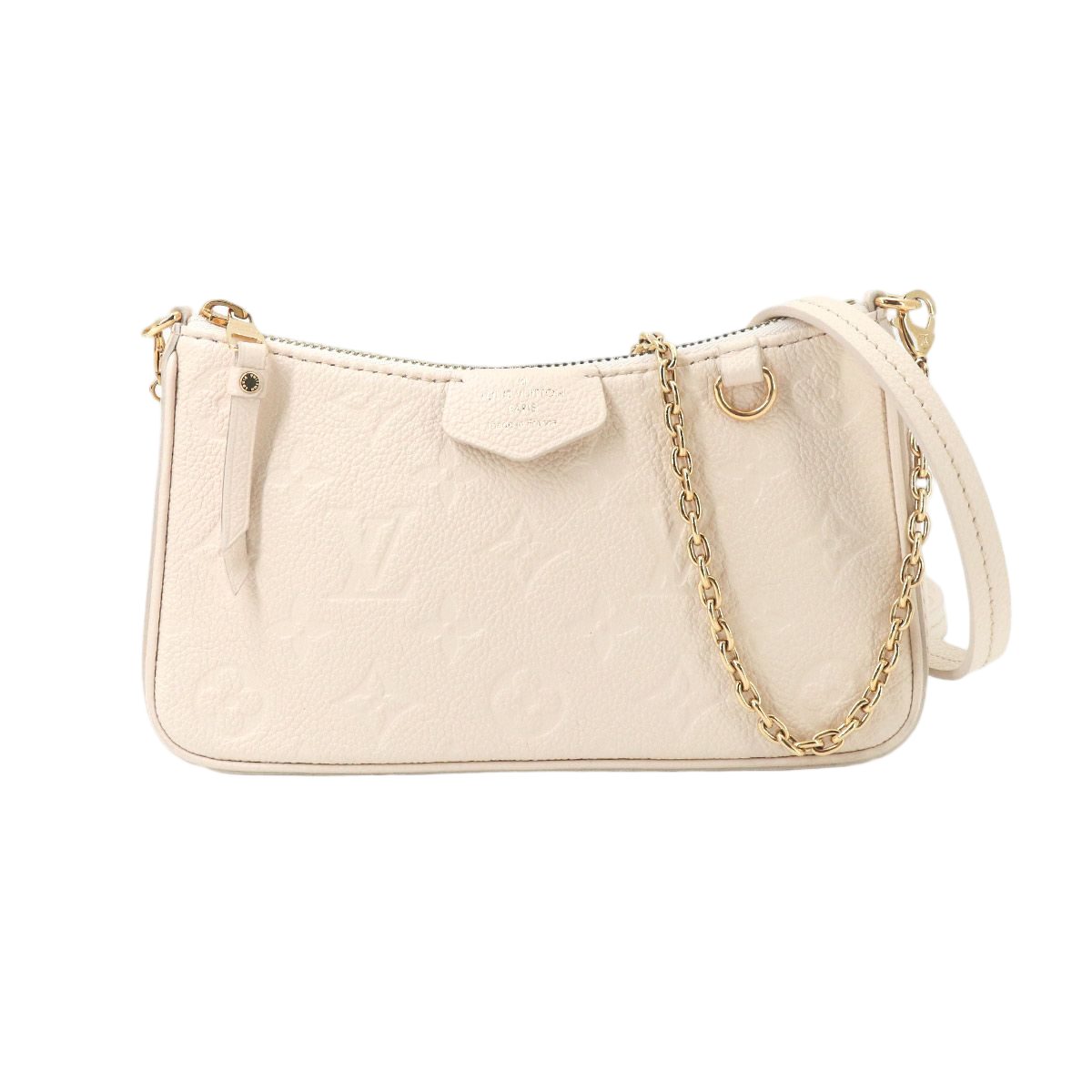 Louis Vuitton Monogram Empreinte Pouch 2-Way Shoulder Bag Leather Cream