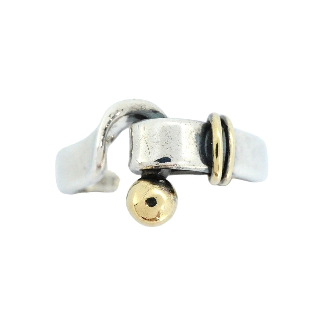 Tiffany & Co Ring Hook Eye 18k Yellow Gold 925 Sterling Silver — view 2