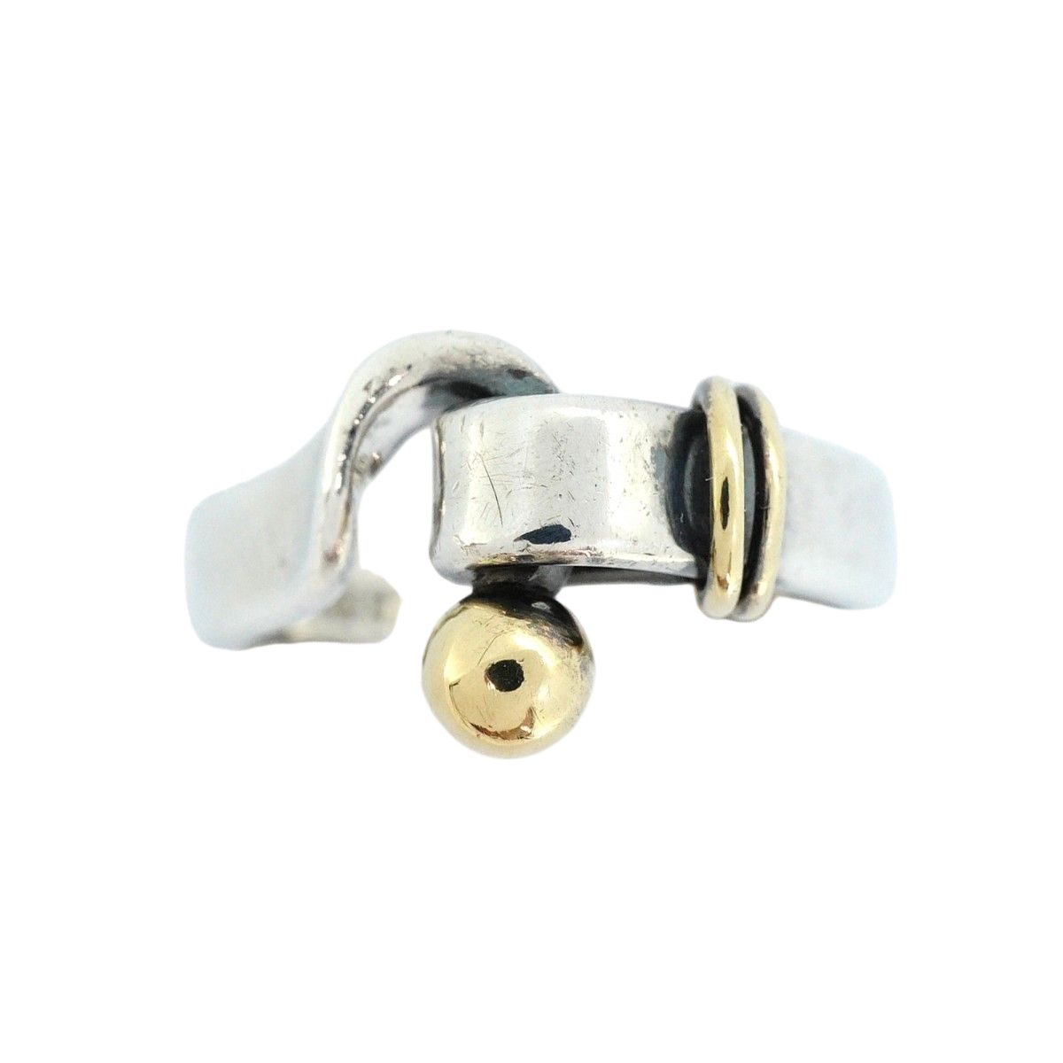 Tiffany & Co Ring Hook Eye 18k Yellow Gold 925 Sterling Silver — view 2