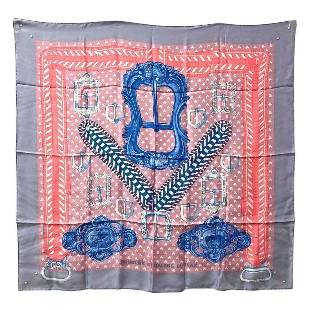 Hermes Scarf Carre 90 Washed Silk Pink