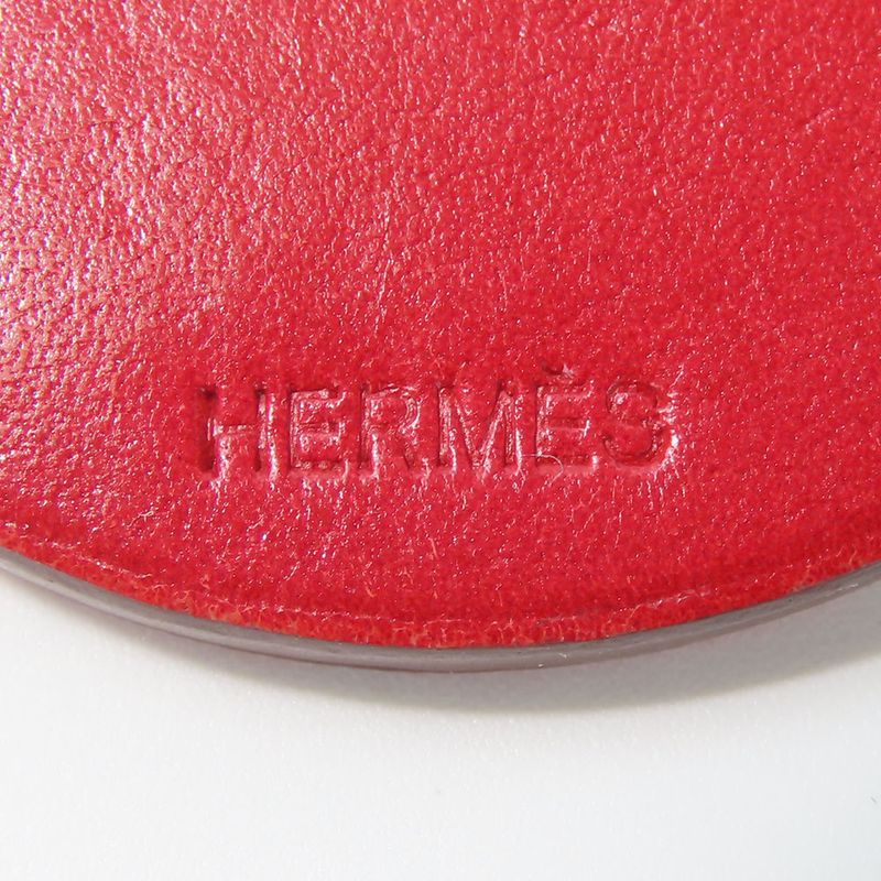 Hermes Bag Charm Animal Cow Leather Silver 925 Red Small 2009 Accessories — view 4