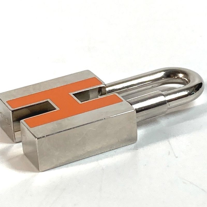 Hermes Pendant Top Cadenna Padlock Charm H Logo Key Metal Silver — view 6