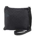 Gucci GG Canvas Leather Shoulder Bag Crossbody Messenger Black