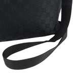 Gucci GG Canvas Leather Shoulder Bag Crossbody Messenger Black — view 2
