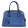 Prada Promenade Saffiano Shoulder Bag Leather Navy