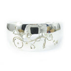 Hermes Vintage Carreche Carriage Dog Bracelet Bangle Silver — view 2