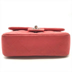 Chanel CC Logo Turnlock Soft Caviar Mini Quilted Chain Shoulder Bag Pink — view 3