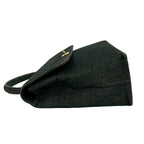 Chanel CC Logo Cotton Denim Tote Black — view 5