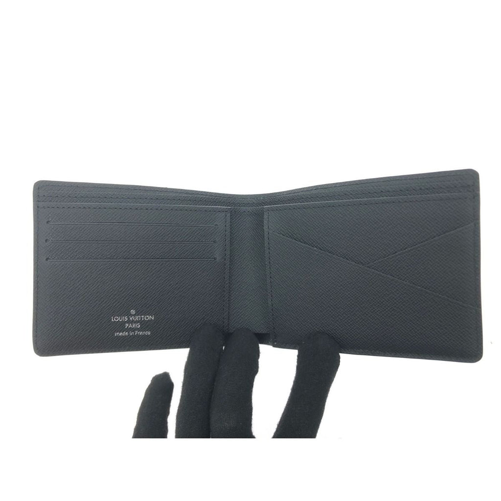 Louis Vuitton Bifold Wallet Taiga Portefeuille Multiple Black — view 6