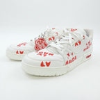Louis Vuitton LV Trainer Sneaker White Red — view 3