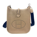 Hermes Shoulder Bag Evelyne TPM Amazon Long Taurillon Clemence Etoupes Grayish