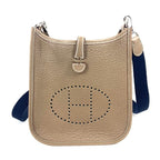 Hermes Shoulder Bag Evelyne TPM Amazon Long Taurillon Clemence Etoupes Grayish