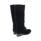 Chanel Boots CC Logo Long Fabric Shoes Suede — view 2